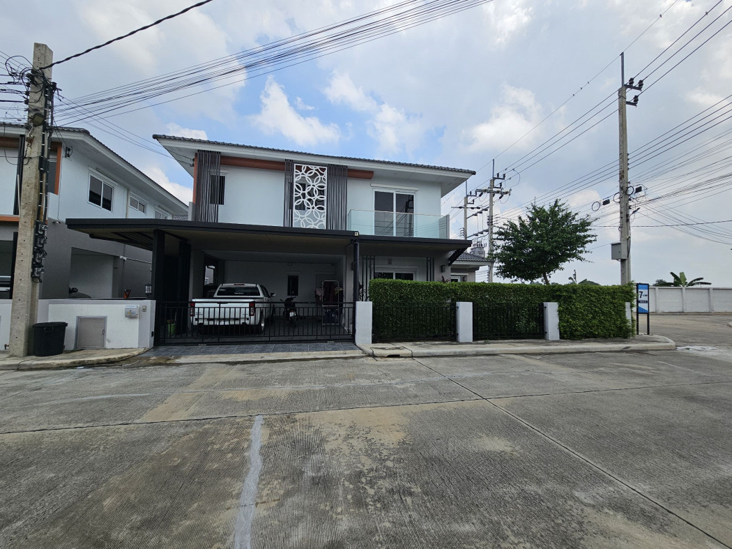 Two-story detached house for sale, The Great Life Bang Bua Thong, corner unit, fully furnished, near Bang Koolad School, 64 sq.wa.