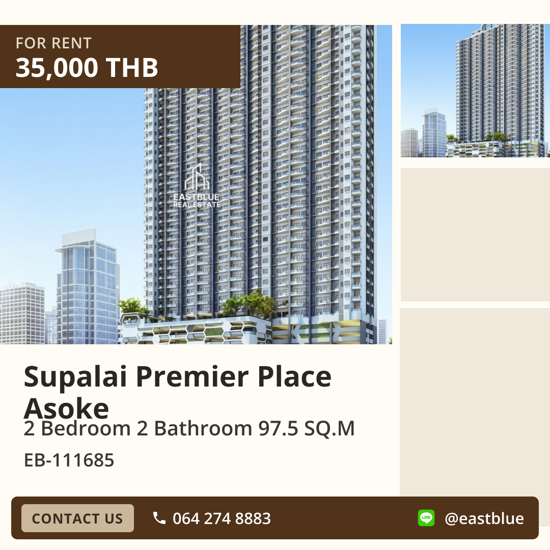For Rent: Supalai Premier Place Asoke Condo 🏙️ Prime Location in Asoke!