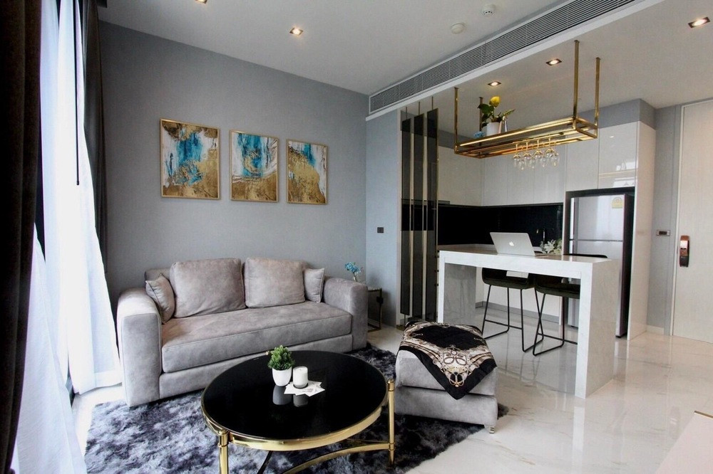 🔥 For Rent !! Pet friendly !! 🔥Canapaya Residences, 1 bedroom, 1 bathroom, high floor 16++, Spacious balcony, Modern style !! Code C20221204152 furnished, ready to move in📣📣 