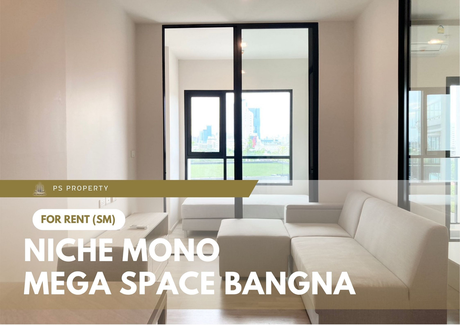 For Rent 🔥 Niche MONO Mega Space Bangna 🔥 Fully furnished with appliances included; located near BTS Bangna.
