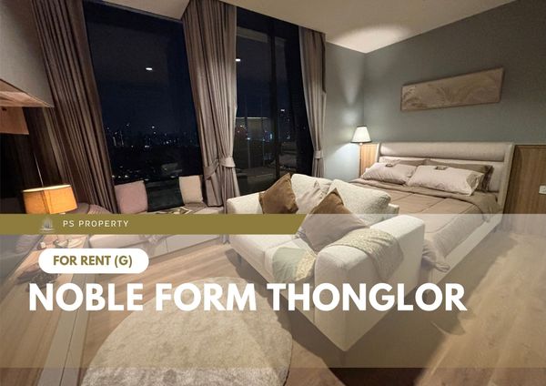 For rent ✨ Noble Form Thonglor ✨ Fully furnished with appliances included; located near BTS Thong Lo.