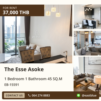 For Rent: The Esse Asoke 1 Bed 45 sqm near BTS Asoke 37,000 THB/month