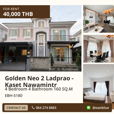For Rent: Golden Neo 2 Ladprao - Kaset Nawamintr 4 Bed 160 sqm 40,000 THB/month