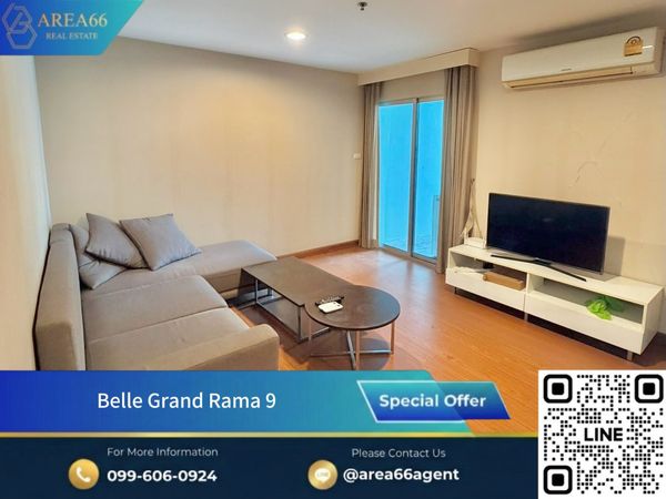 📍ปล่อยเช่าคอนโดน่าอยู่❗️ห้องเช่าทำเลดี เหมาะสำหรับอยู่อาศัยระยะยาว Belle Grand Rama 9