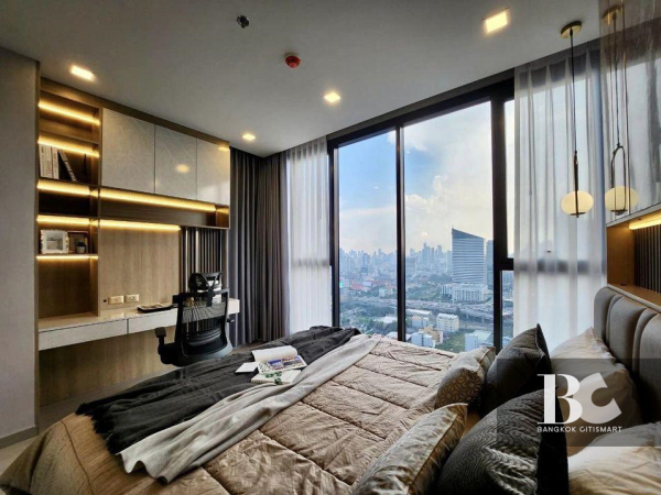 ให้เช่า 2 Bed 2 Bath 58 ตร.ม. ฝ้าสูง 2.7 ม. ใกล้ Nue District R9 | One 9 Five Asoke-Rama 9 | 52,000 บาท/เดือน