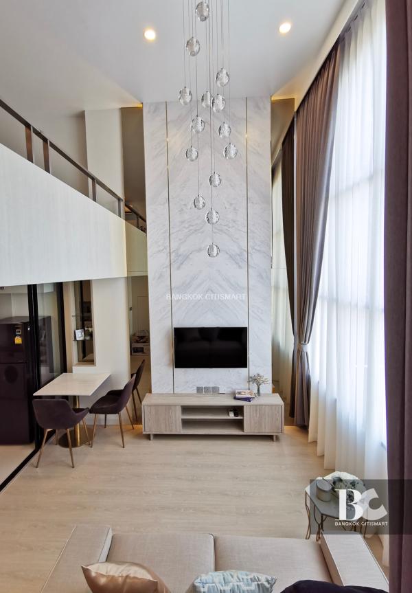 ให้เช่า 1 Bed Duo Space 37 ตร.ม. ฝ้าสูง 4.4 ม. ย่านสาทร | Knightsbridge Prime Sathorn | 28,000 บาท/เดือน
