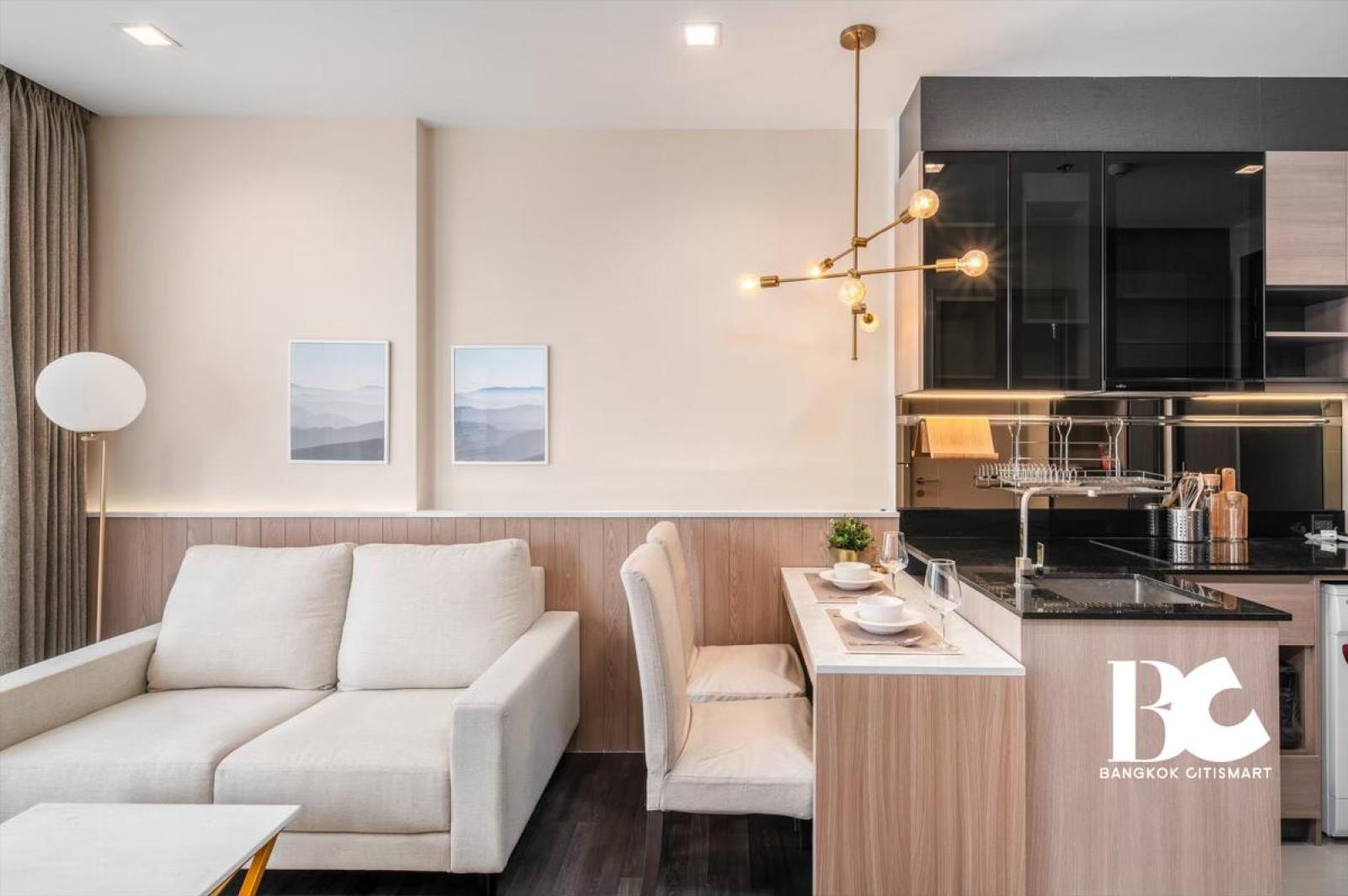 ให้เช่า 1 Bed 34.75 ตร.ม. ฝ้าสูง 2.7 ม. ใกล้ MRT พระราม 9 | The Line Asoke-Ratchada | 25,000 บาท/เดือน – รูปที่ 3