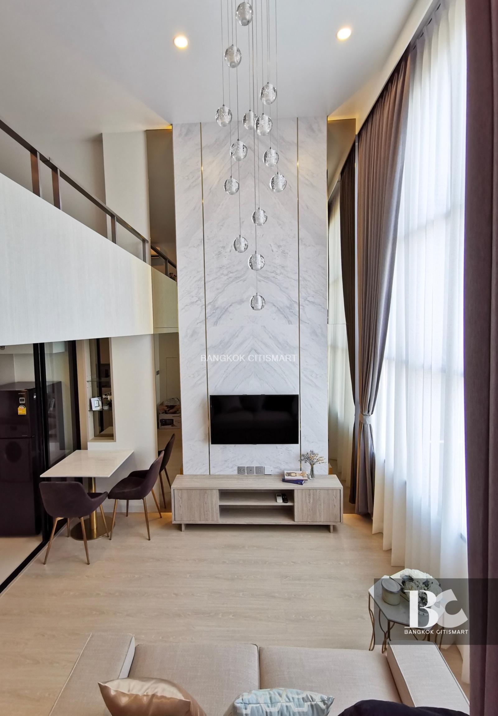 ให้เช่า 1 Bed Duo Space 37 ตร.ม. ฝ้าสูง 4.4 ม. ย่านสาทร | Knightsbridge Prime Sathorn | 28,000 บาท/เดือน