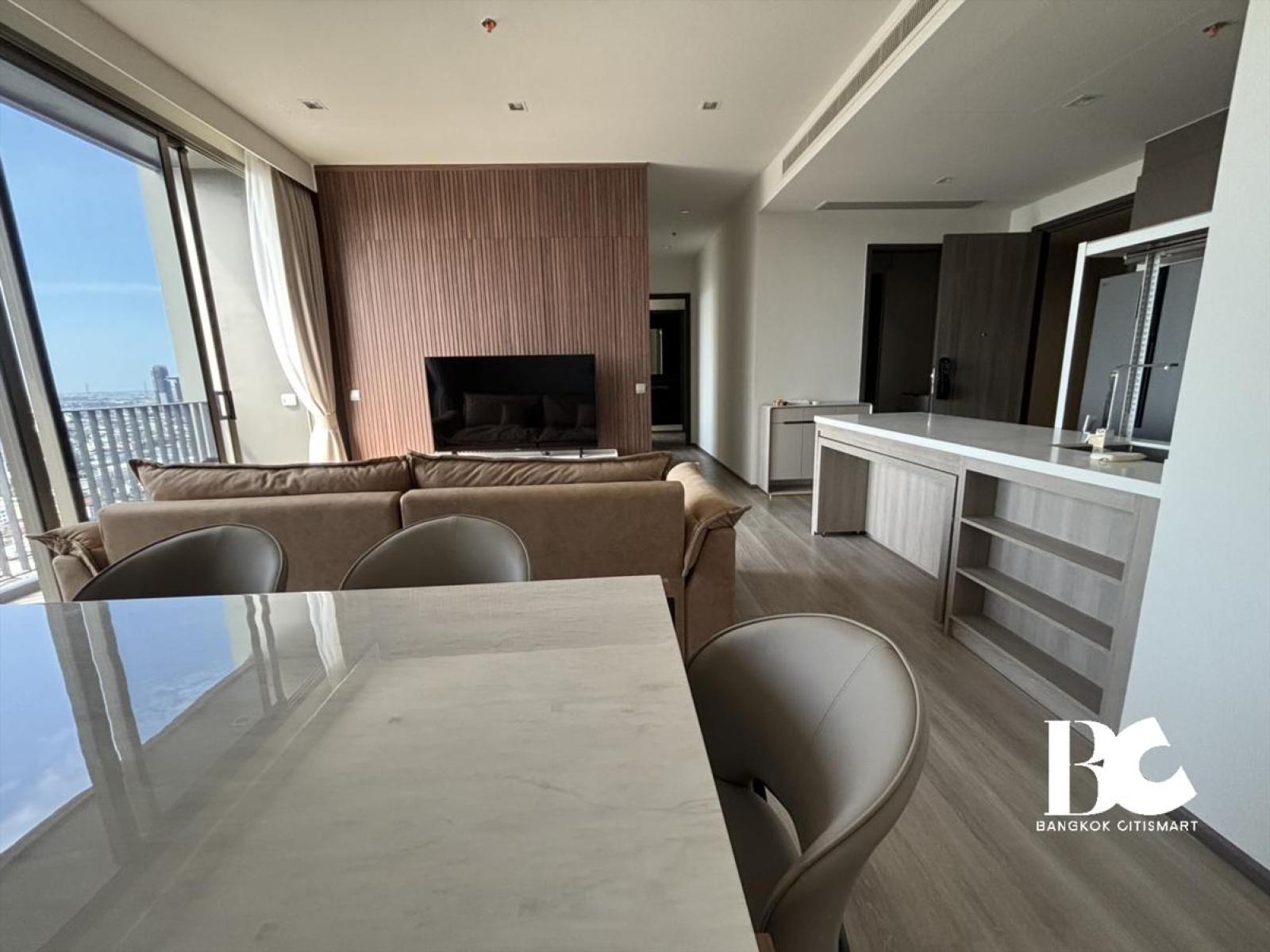 ให้เช่า 2 Bed 96.98 ตร.ม. ฝ้าสูง 3 ม. ใกล้ Capella Bangkok | RHYTHM Charoenkrung Pavillion | 100,000 บาท/เดือน – รูปที่ 3