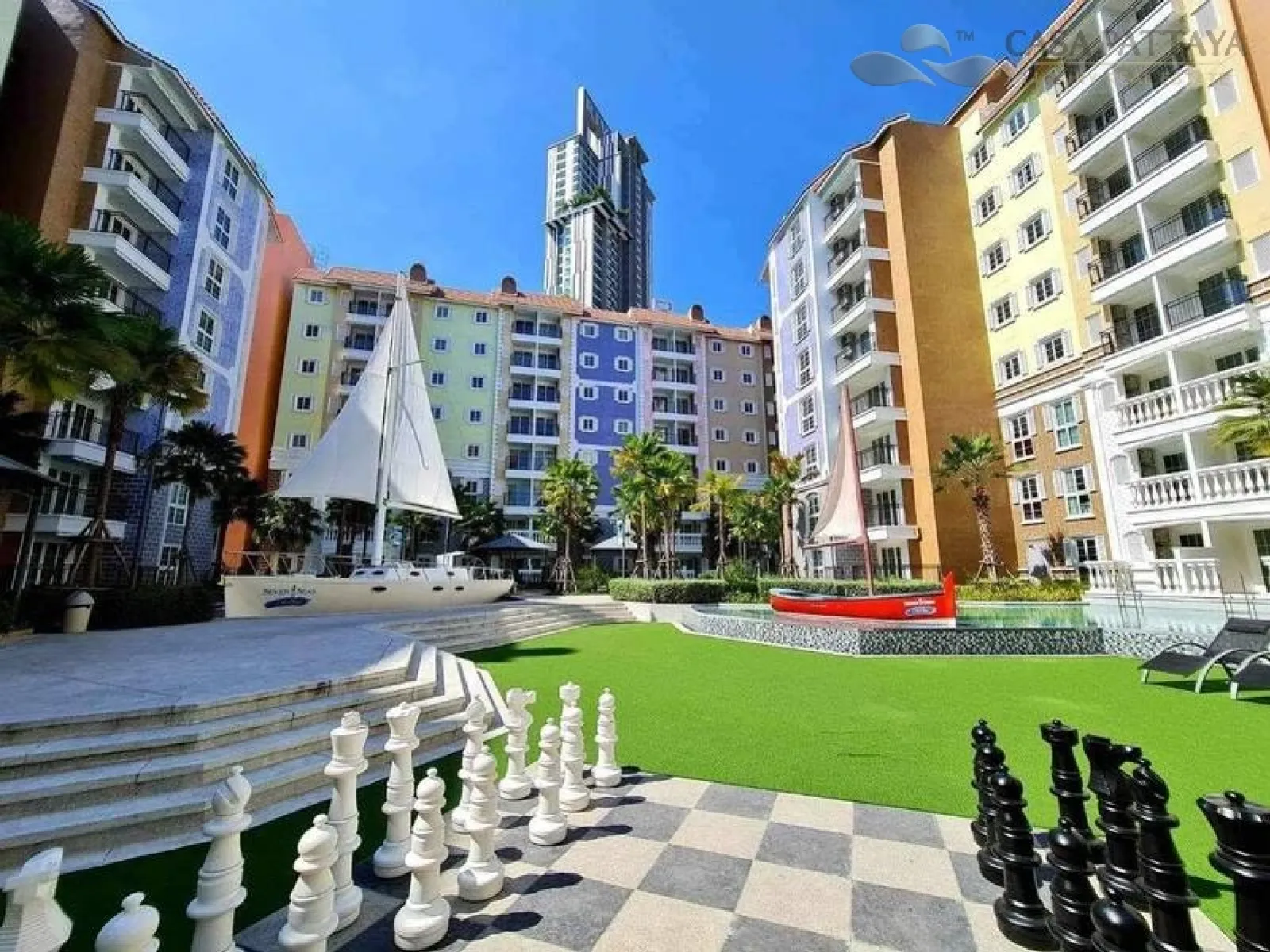 ขายคอนโด Seven Seas Côte d\'Azur นาจอมเทียน วิวสระว่ายน้ำ