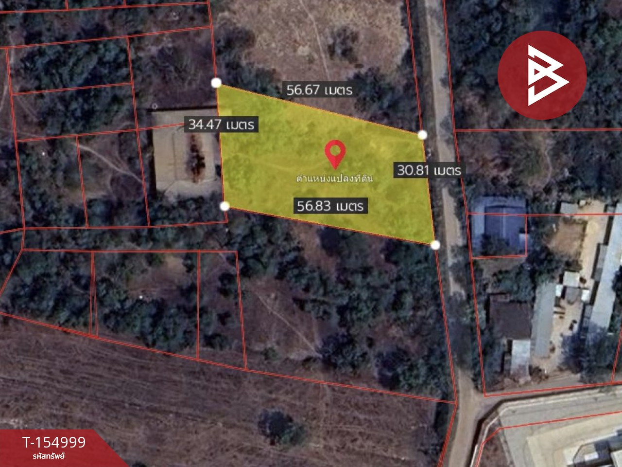 Empty land for sale, area 1 rai 55 sq m, Sam Phrao District, Mueang Udon Thani, good location, near community areas. – รูปที่ 2