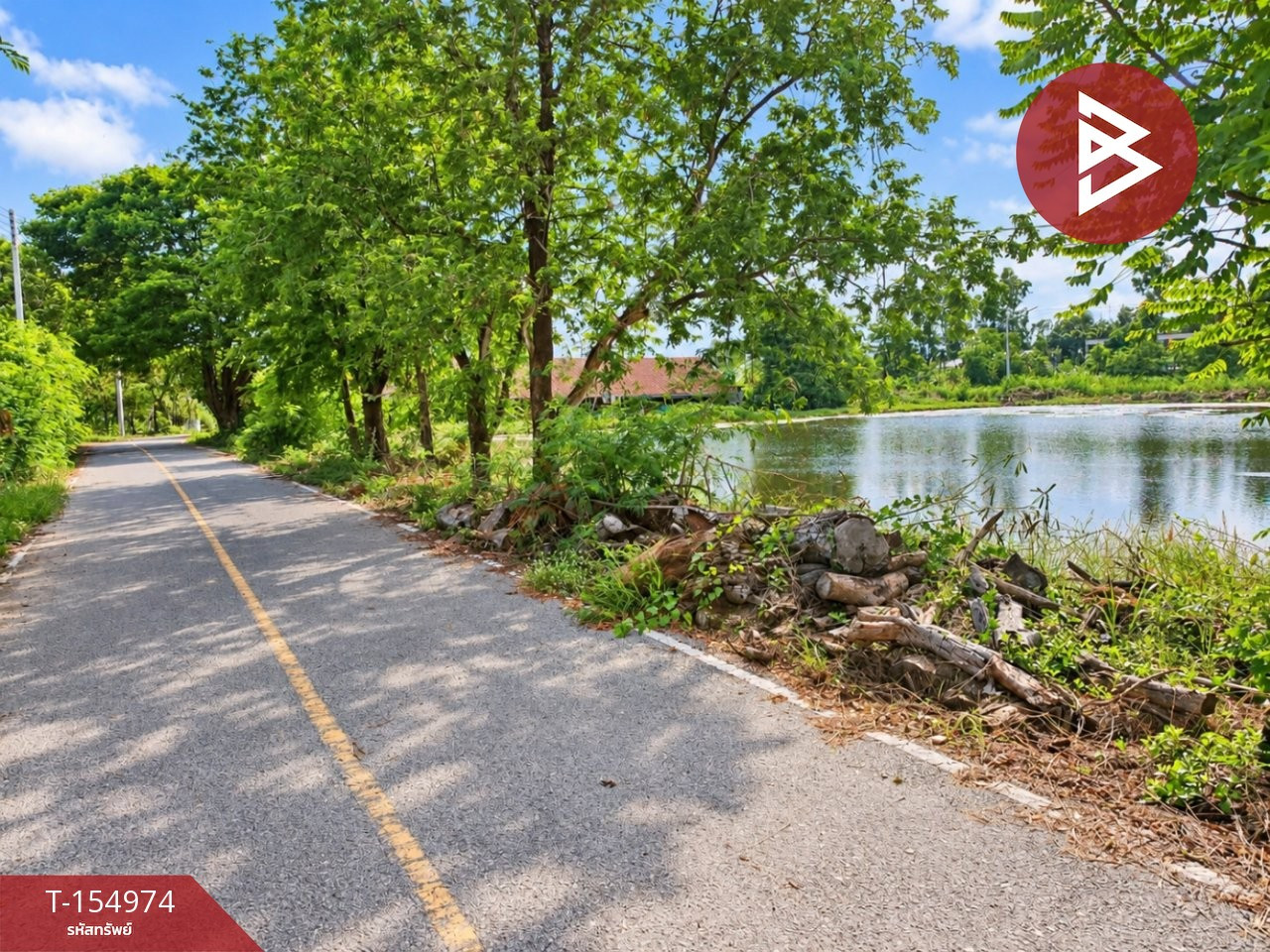 Land for sale, fish pond land, area 3 ngan 50 sq m, Bang Tin Ped, Chachoengsao.