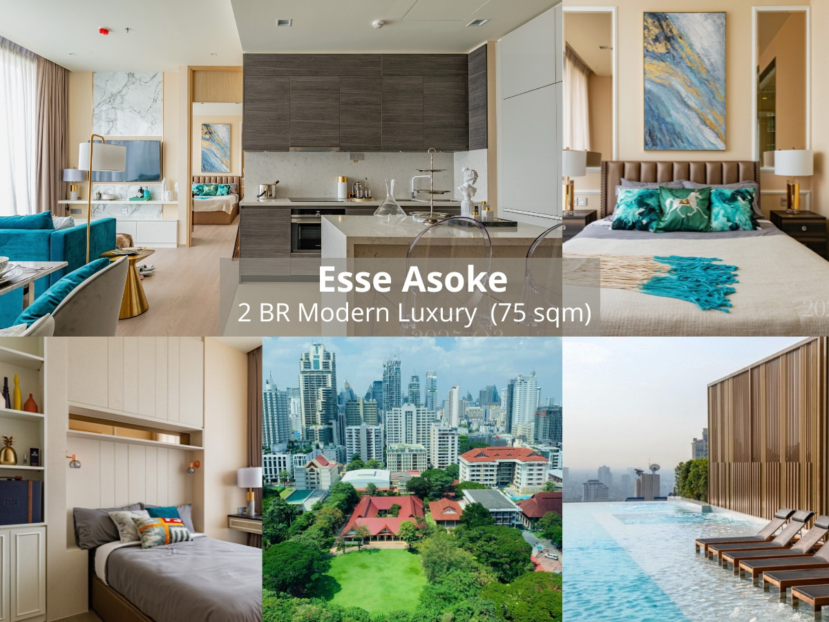 The Esse Asoke | Luxury 2BR 75 sqm | Rare Panoramic Green View | Foreign Quota (FQ) | For Sale The Esse Asoke | Luxury 2BR 75 sqm | Rare Panoramic Green View | Foreign Quota (FQ) | For Sale