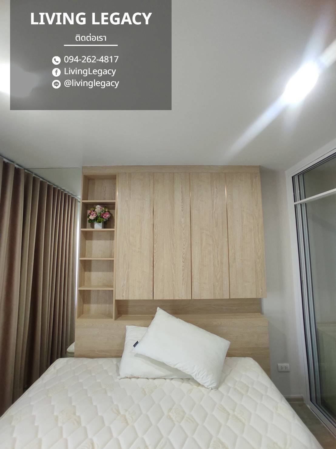 SUBWIX Urgent rent Condo RYE Huamark 32 sq m. | 6th floor | 1 bedroom | 1 bathroom 14,000 baht/month line id : @livinglegacy – รูปที่ 2