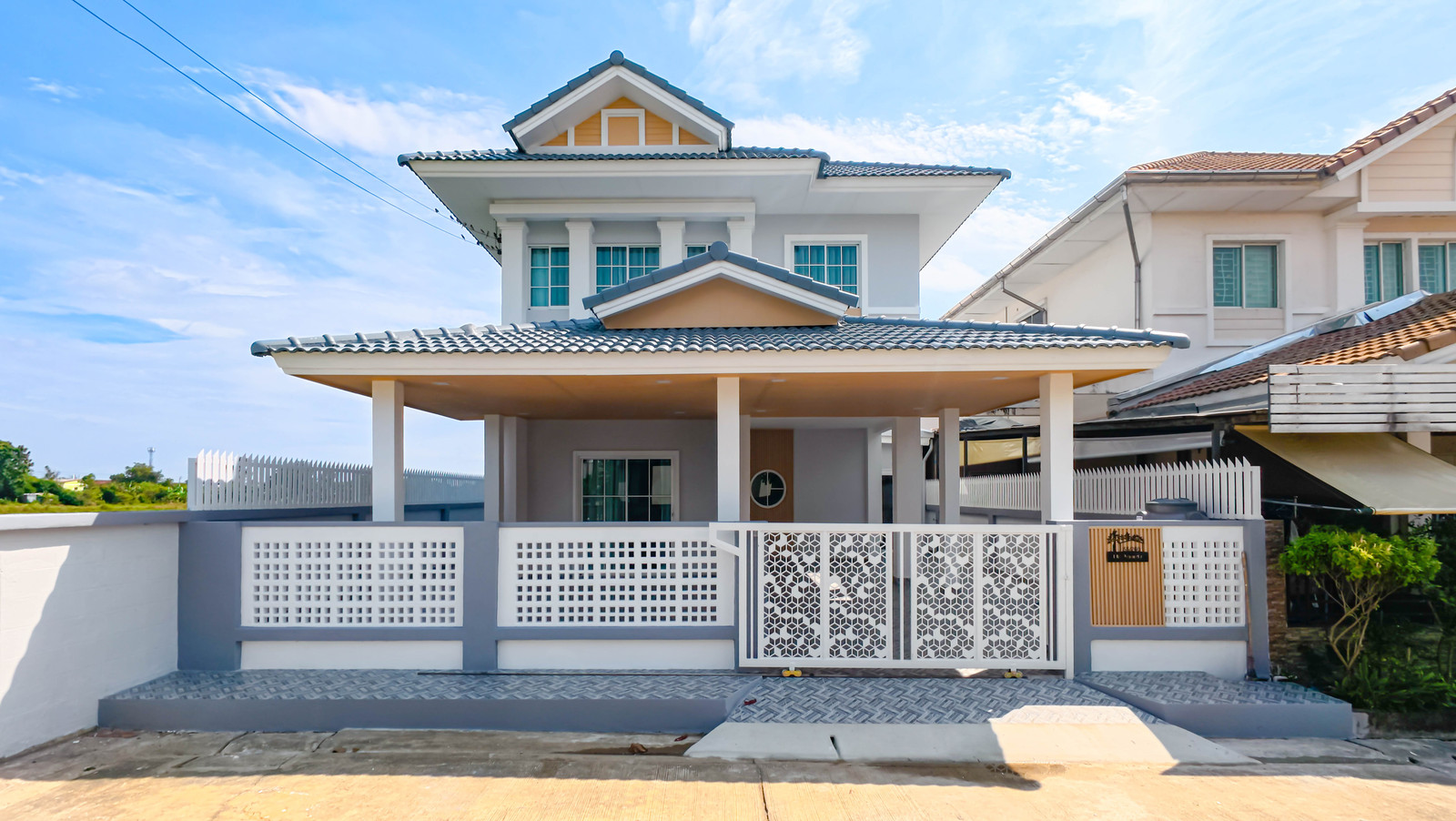 2-story detached house for sale, Burirom Village, along Khlong Song, 3 bedrooms, area 41.2 sq m, complete functions. 2-story detached house for sale, Burirom Village, along Khlong Song, 3 bedrooms, area 41.2 sq m, complete functions.
