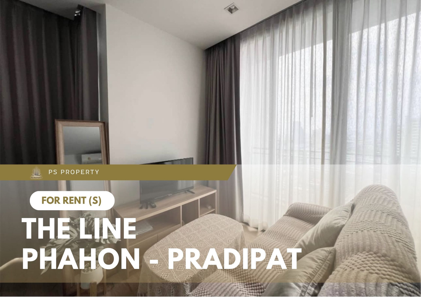 ให้เช่า 📍 THE LINE Phahon - Pradipat 📍 เฟอร์นิเจอร์ และ เครื่องใช้ไฟฟ้าครบ ใกล้ BTS สะพานควาย