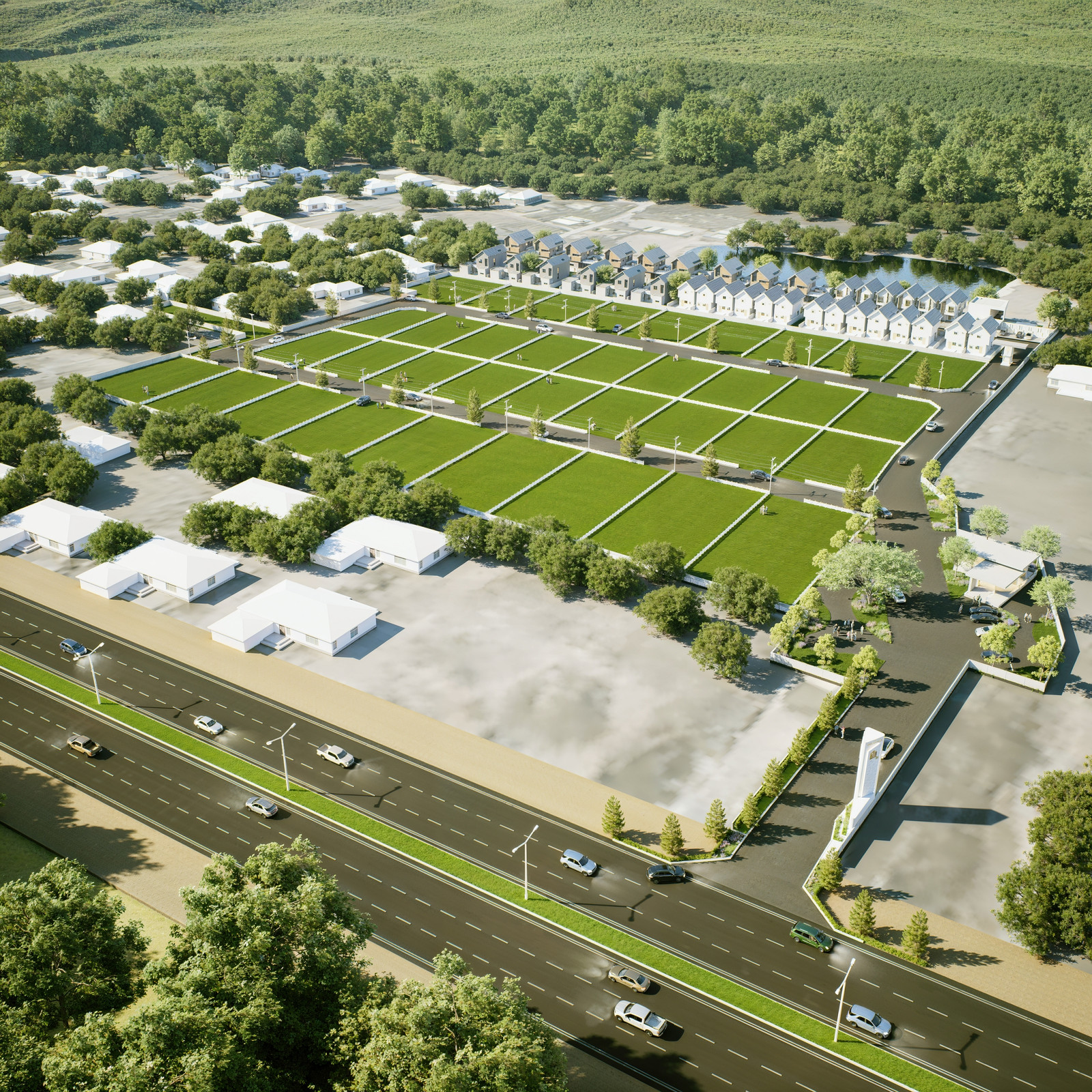 Land for sale in Sikhio-Khao Yai, Phase 2, next to Mittraphap Road. Khao Yai Thiang view, 15,900 baht/sq m.