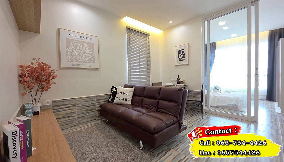 Happy Condo Ladprao 101 Size 36 sq.m 1 Bedroom 5th floor, North building, Fully furnished, Ready to move in (Pets friendly)