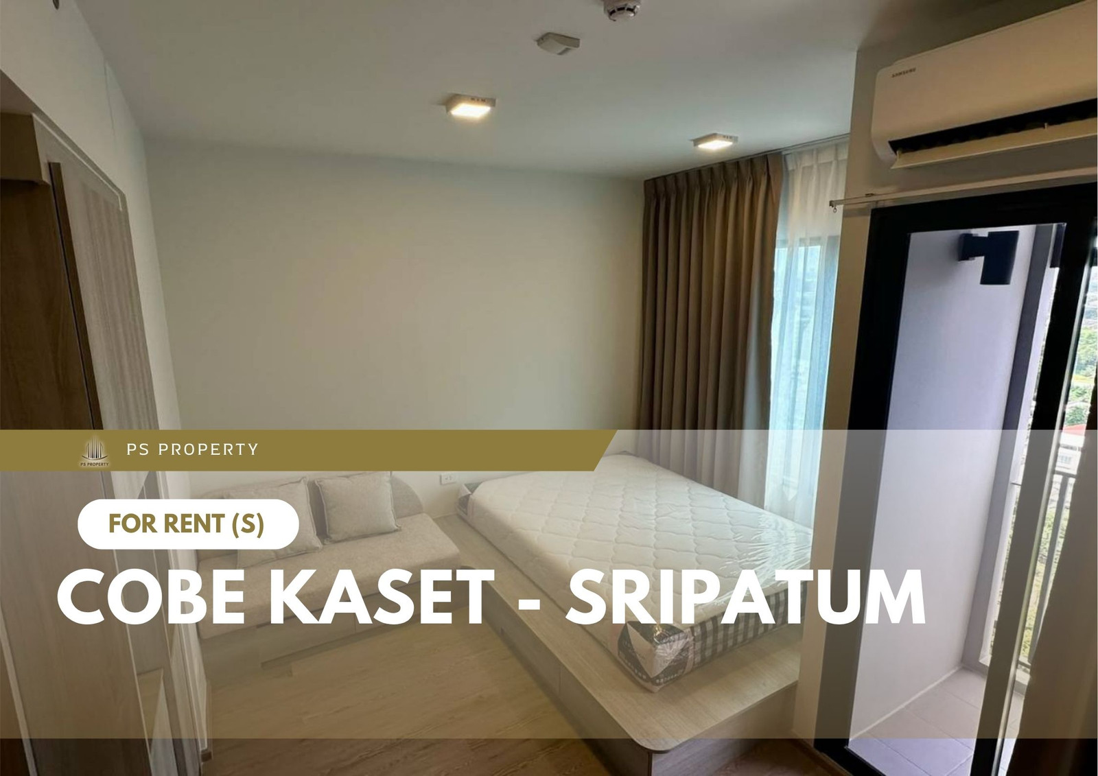 For rent 📍 COBE Kaset - Sripatum 📍 Fully furnished with appliances, near BTS Bang Bua