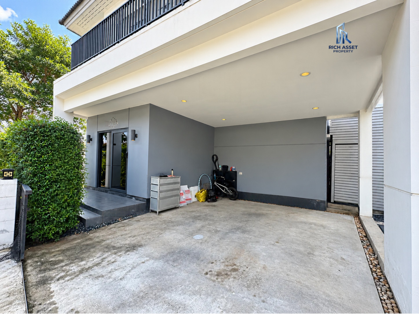 Single house for sale, Centro Bang Yai, Soi Wat Lat Pla Duk, house on the edge of the house, additional kitchen outside.  In front of the house, north side, number 99/99 – รูปที่ 2