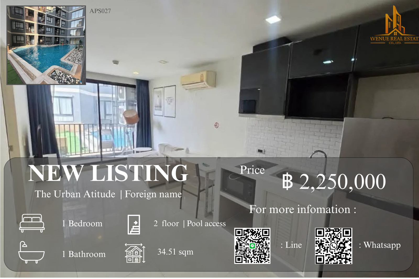 CENTRIC SEA | FOR SALE | 1 BEDROOM | FOREIGN QUOTA
