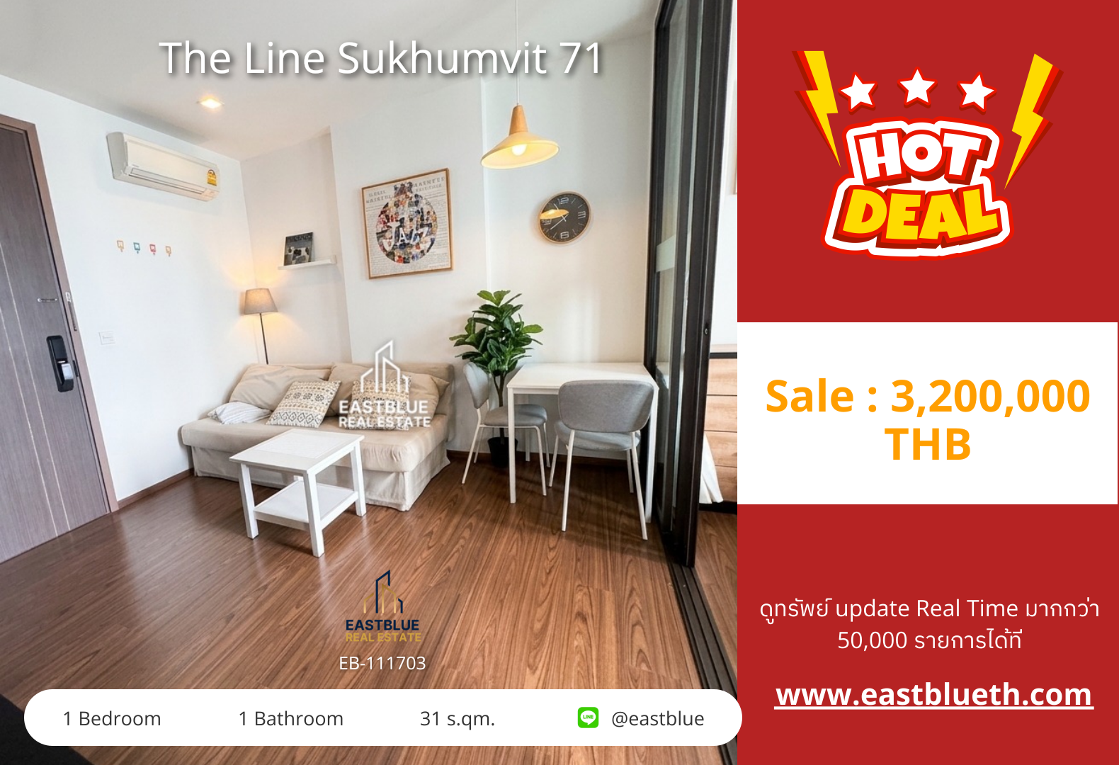 Urgent Sale! The Line Sukhumvit 71 Condo near BTS Phra Khanong, High Floor, Great View! 🌟