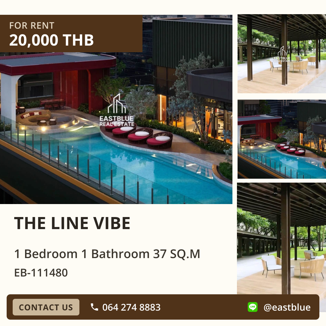 คอนโดให้เช่า THE LINE VIBE 💖 ใกล้ BTS ห้าแยกลาดพร้าว 0642748883