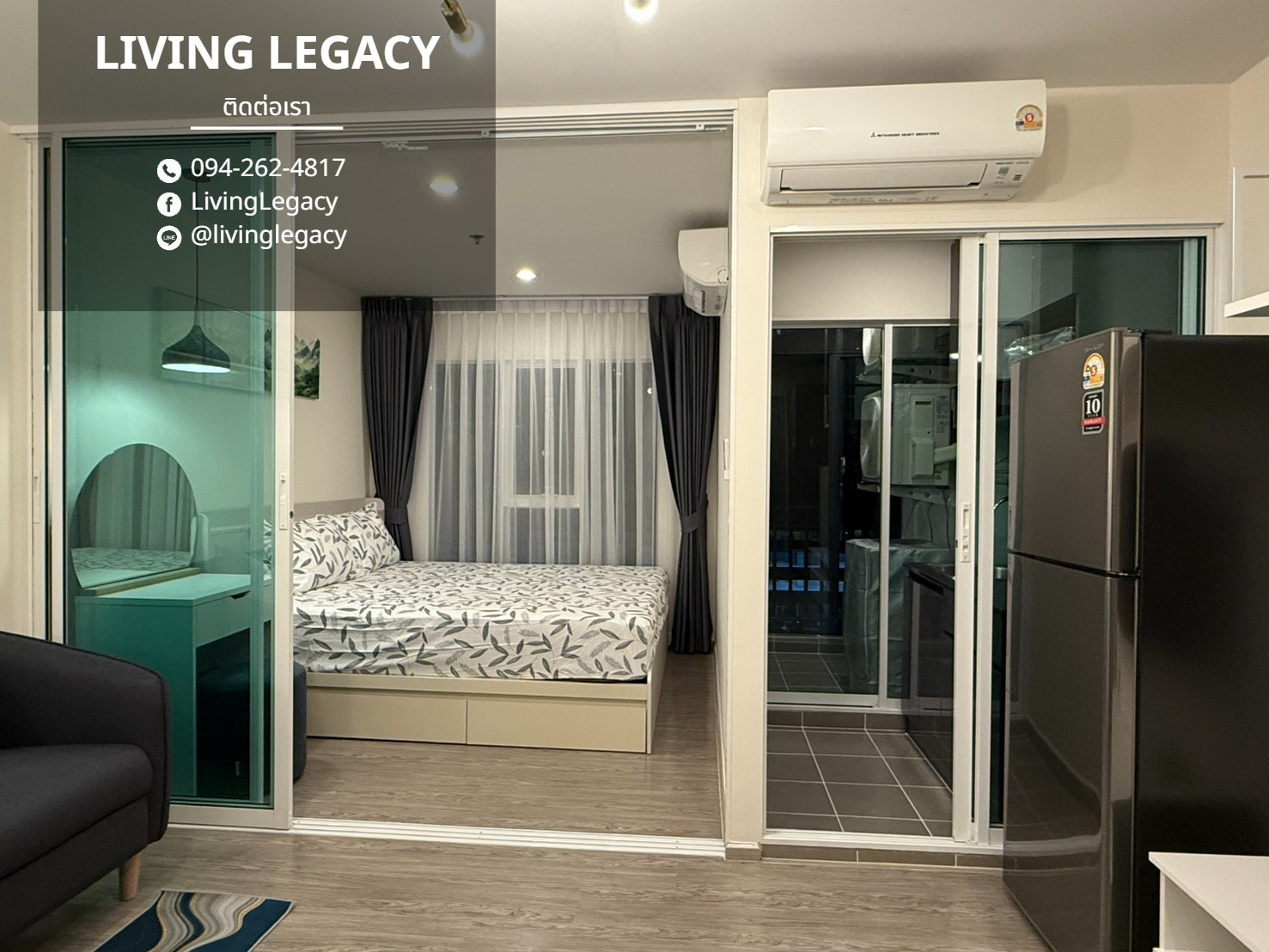 TNLXA0 เช่าด่วน คอนโด Regent Home Bangna 28 ตร.ม. | ชั้น 7 | 1 ห้องนอน | 1 ห้องน้ำ 10,000 บาท/เดือน line id : @livinglegacy – รูปที่ 3