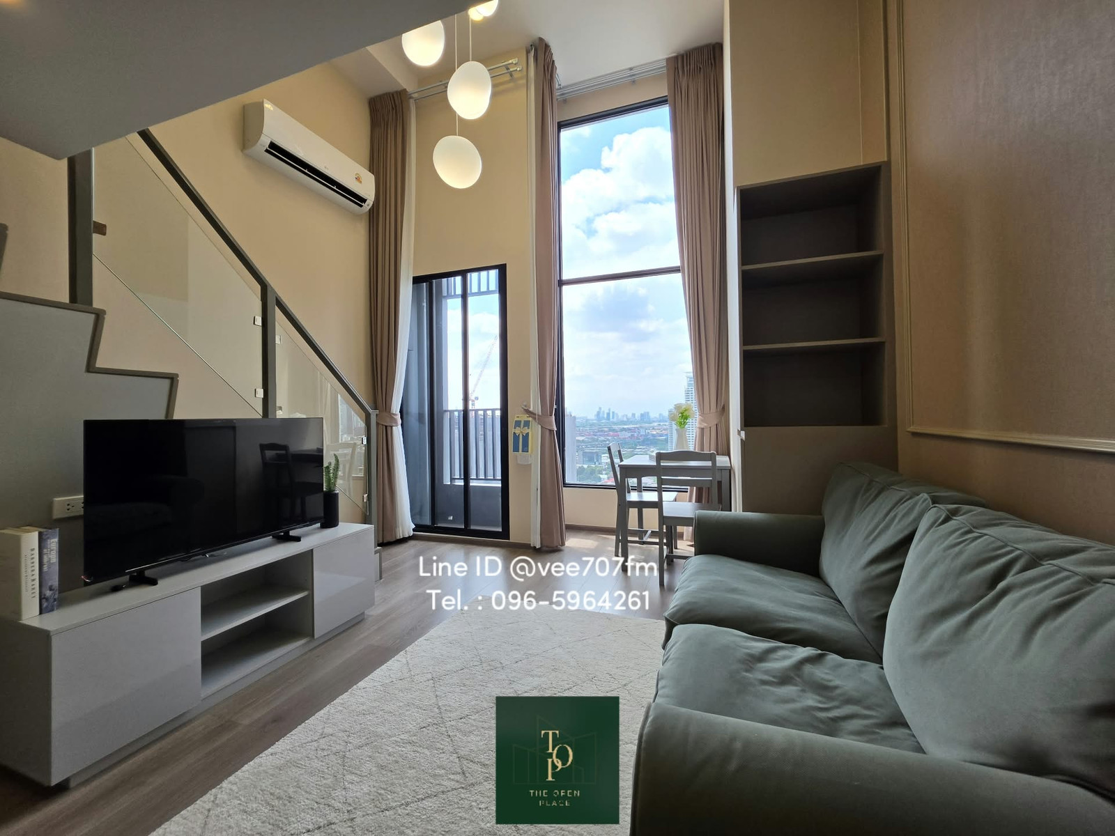 KnightsBridge Space Sukhumvit - Rama 4 <<1 Bedroom For Rent>> Duplex📍Location: 200m. to BTS Phra Khanong :Fully Furnished
