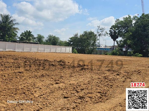 Land for rent, already filled, next to Phraya Suren Road, 402 rai 2 ngan 97 sq m.
