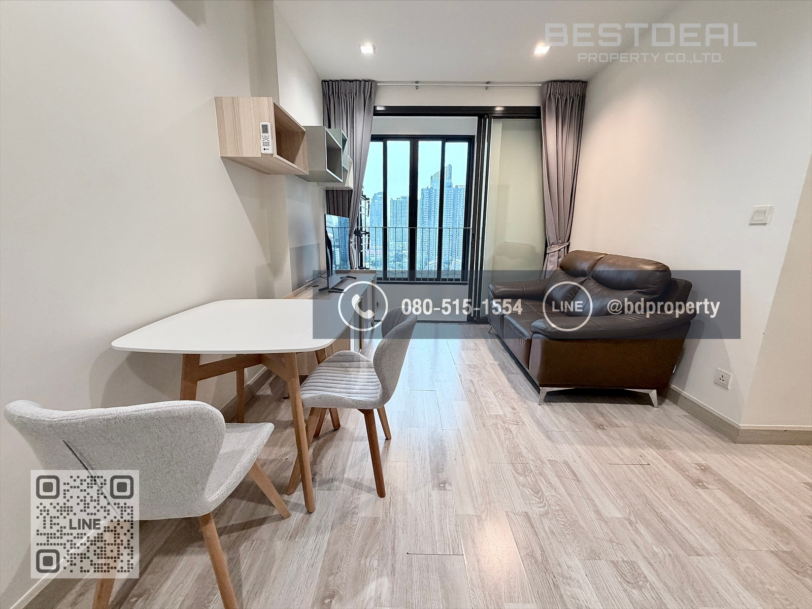 Bestdeal for rent, size 2 bedrooms, 55 sqm., complete furniture and appliances, ready to move in, 24,000 baht/month, “IDEO MOBI RAMA 9”, near MRT and Central Rama 9, only 80 m.