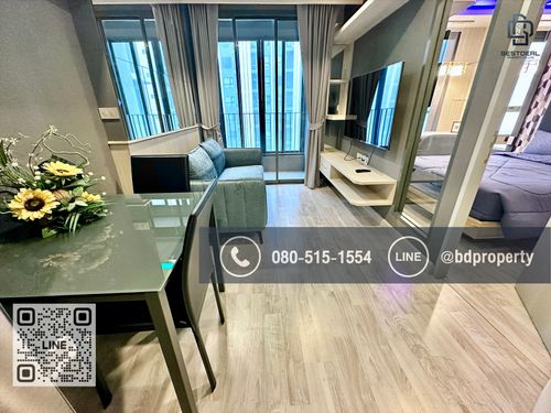Bestdeal ขายด่วน 1Bedroom ห้องสวย เฟอร์ครบ บิวท์อินจัดเต็ม ขายเพียง 4.8 ล้านเท่านั้น   ใกล้MRT และ เซ็นทรัลพระราม 9 เพียง 80 ม.
