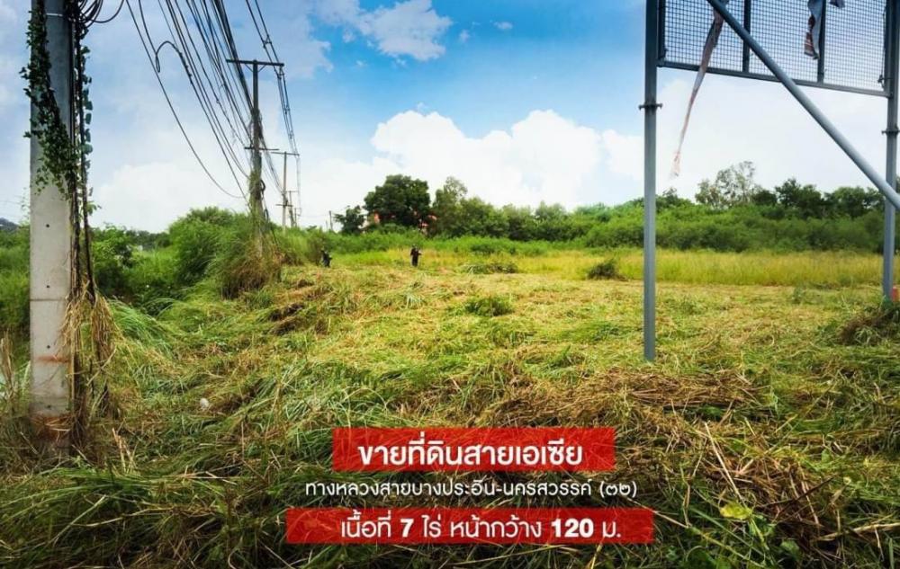 🔥ขาย/ปล่อยเช่า ที่ดินแปลงสวย ถมแล้ว 7 ไร่ หน้ากว้าง 120 เมตร ติดถนนใหญ่สายเอเชีย มุ่งหน้าขึ้นเหนือ จาก จ.อ่างทอง -> สิงห์บุรี – รูปที่ 3