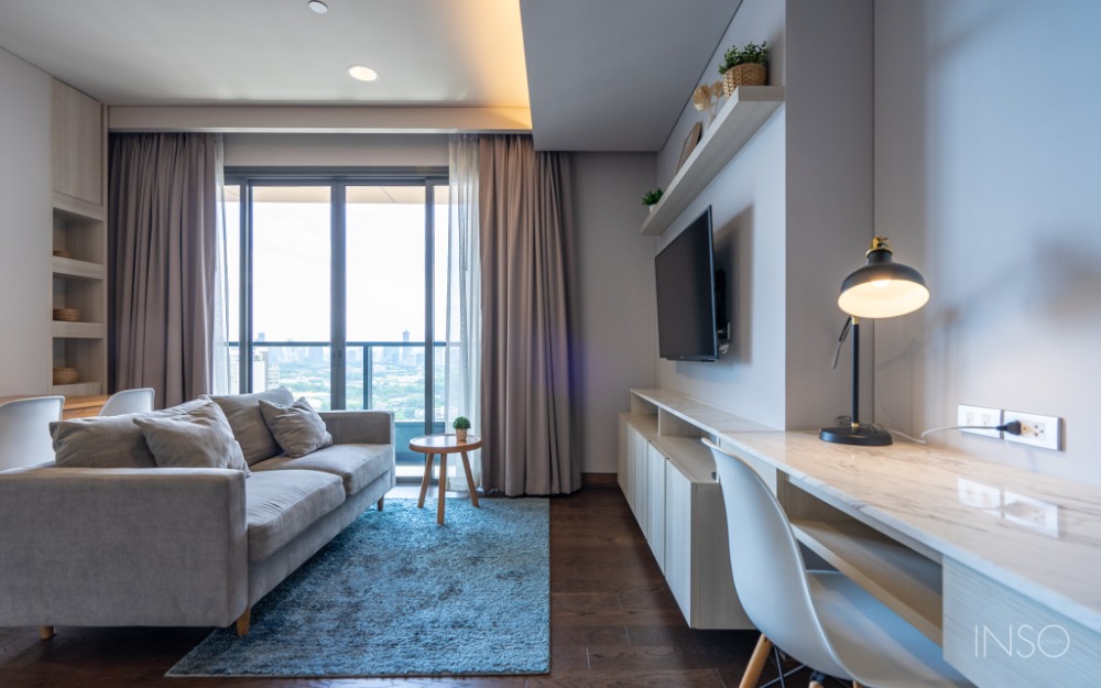 () The Lumpini 24 ขายและให้เช่า (Sell ​​and rent)  2br.2bath 54.3 sqm. corner วิวสวนป่าเบญจกิติ และ City View ตกแต่งสวย ชั้น 22