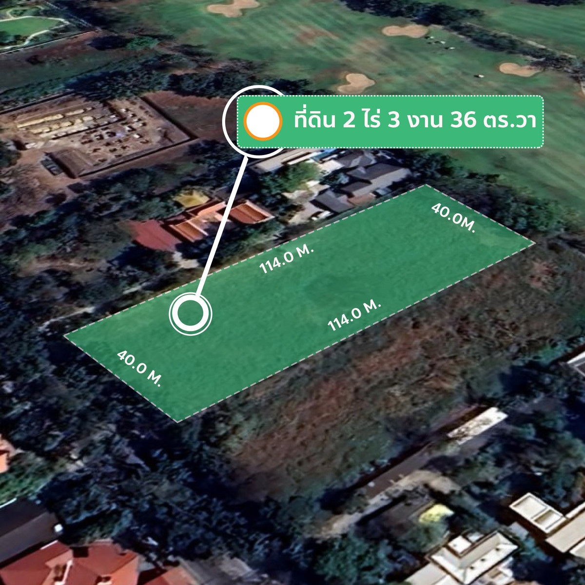 ขายที่ดิน หมู่บ้านนวธานี ด้านหน้าติดถนนเมน ด้านหลังติดสนามกอล์ฟ – รูปที่ 2