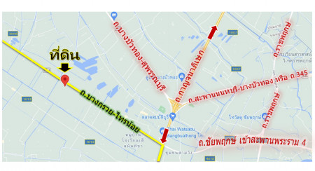 ขาย ที่ดินทำเลดี บางบัวทอง ติดถนนบางกรวย-ไทรน้อย  17-3-43 ไร่ เหมาะทำหมู่บ้าน – รูปที่ 3