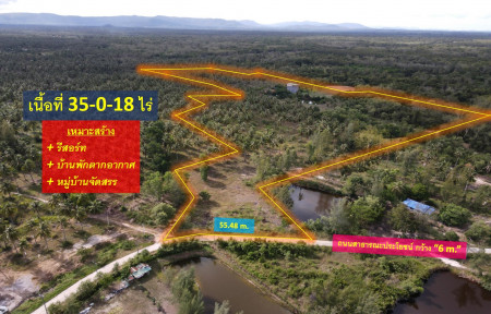 ขายถูกสุด! ที่ดิน อ.ทับสะแก จ.ประจวบคีรีขันธ์ (ใกล้ทะเลใส 600 m.) 35-0-18 ไร่ เหมาะสร้างบ้านพักตากอากาศ สร้างรีสอร์ทได้ หน้ากว้าง 55 m. – รูปที่ 3