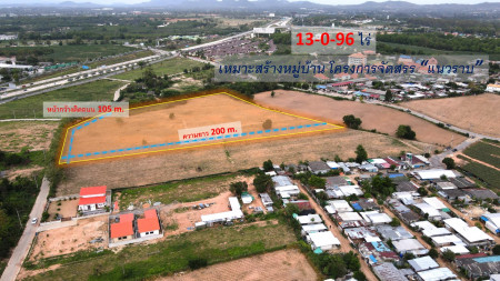 ขายที่ดิน ใกล้หาดพัทยา #เลียบถนน Motorway อ.บางละมุง จ.ชลบุรี ( เหมาะสร้างหมู่บ้าน โครงการจัดสรร แนวราบ ) 13-0-96 ไร่ หน้ากว้าง 105 m. – รูปที่ 2