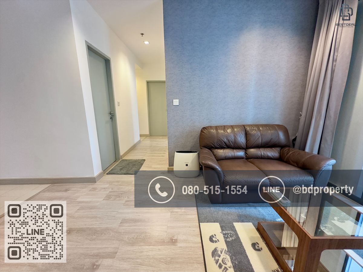 Bestdeal ให้เช่าด่วน!!!ราคา 27,000/เดือนเท่านั้น  2 ห้องนอน 55 sqm. เฟอร์นิเจอร์และเครื่องใช้ไฟฟ้าครบพร้อมเข้าอยู่ ใกล้MRT และ เซ็นทรัลพระราม 9 เพียง 80 ม. – รูปที่ 3