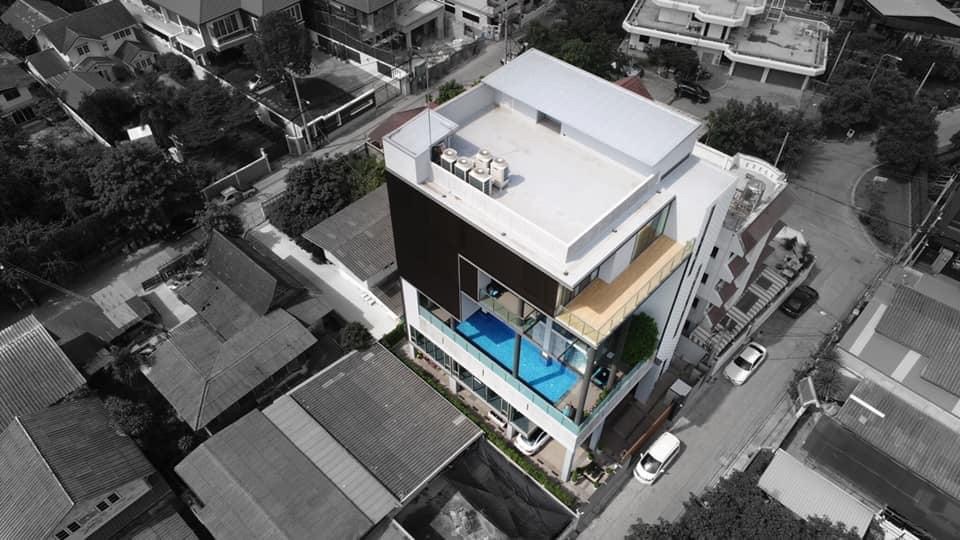 ขายบ้าน กึ่ง โฮมออฟฟิต พร้อมสระว่ายน้ำ“ บ้าน 7 ชั้น ชั้นที่ 7 เป็นดาดฟ้า สามารถต่อเติมได้  เนื้อที่ 99 ตรว  พื้นที่ใช้สอย 1,245 ตรม บ้านสไตร์ Modern luxury มีลิฟท์ส่วนตัว – รูปที่ 2