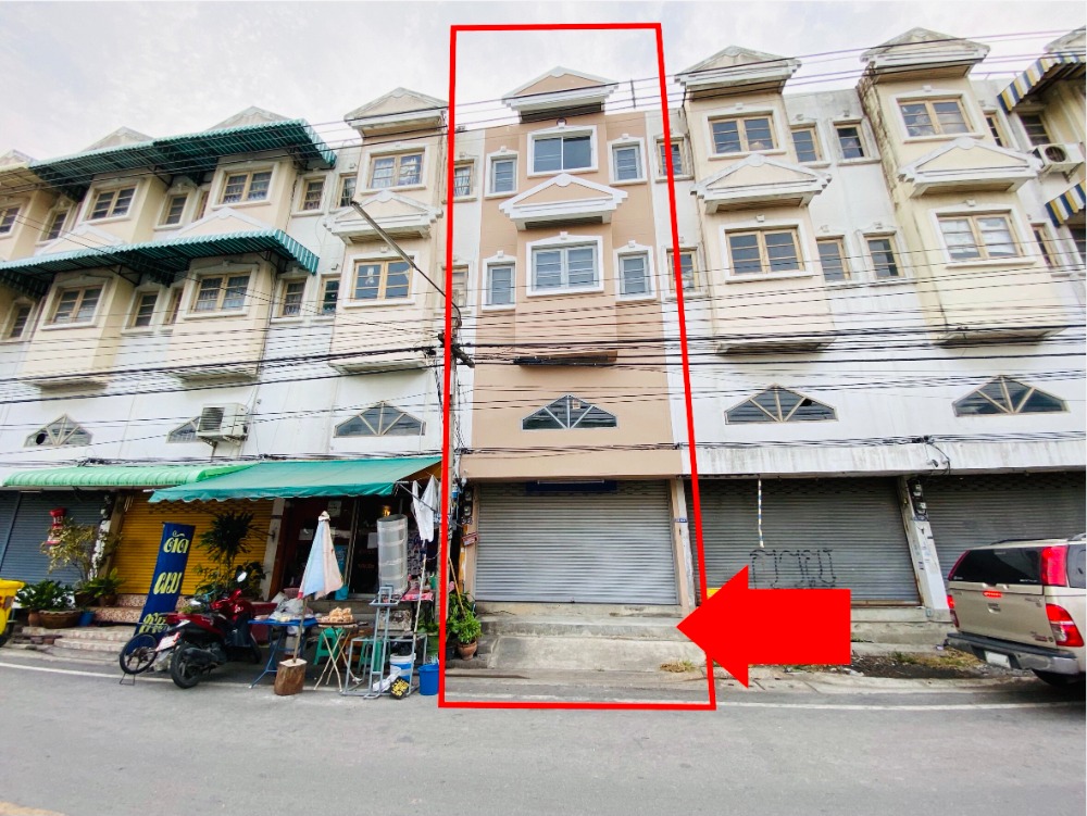 Urgent sale!! 3.5-storey commercial building, Baramet Village, Theparak km.24, good condition, free transfer!!