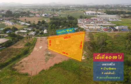 ขายที่ดิน ศรีราชา—ถนน 3009 (ถนนย่อย ถนน หนองสะเดา) จ.ชลบุรี 4-0-99 ไร่ (ใกล้ ท่าเรือ และนิคมอุตสาหกรรมแหลมฉบัง) เหมาะสร้างบ้านจัดสรร – รูปที่ 2