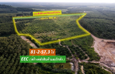 ขายที่ดิน EEC สร้างคลังสินค้าและโกดัง—ถนน 3574 จ.ระยอง (ใกล้ นิคมอุตสาหกรรมอีสเทิร์นซีบอร์ด) 81-2-57.3 ไร่ หน้ากว้าง 454 m. # ขนาดถนน 10 m. – รูปที่ 2