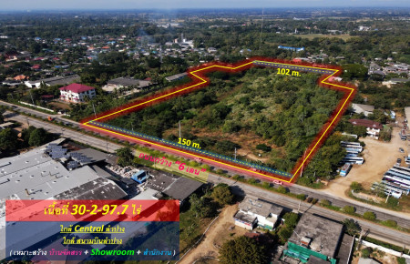Cheapest sale! Land, Mueang Lampang District - Phaholyothin Road (near Central Plaza Lampang) 30-2-97 rai # width 150 m., next to the road both front and back. – รูปที่ 3