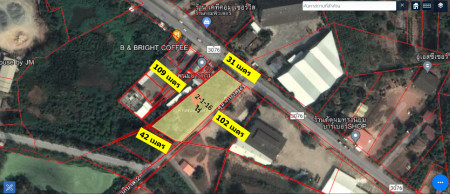 Land for sale on road 3076, Phanom Sarakham Road - Sanam Chai Khet, 2-1-16 Rai, suitable for office building, building a house, building a building for sale. – รูปที่ 2