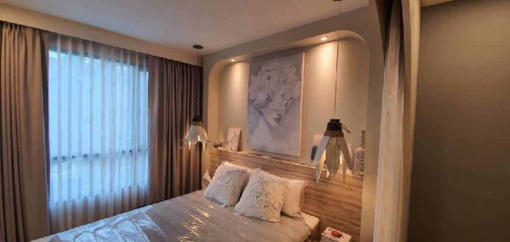 Condo for rent, Premio Prime Kaset-Nawamin, room size 30 sq m, 1 bedroom, 1 bathroom, ba building, 4th floor, on the side of the garden view, not attached to the building, quiet houses, beautiful room, ready to move in. built-in furniture