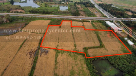 Cheap sale, vacant land on road 347, Pathum Thani - Bang Pahan, Ayutthaya, near Thung Makham Yong intersection.