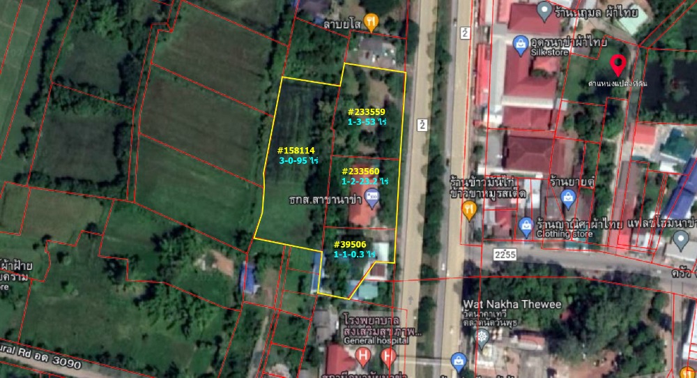 Land for sale 8 rai, Na Kha Subdistrict, Mueang District, Udon Thani Province, in front of Mittraphap Road, on the side to Nong Khai Province, selling 25 million per rai Land for sale 8 rai, Na Kha Subdistrict, Mueang District, Udon Thani Province, in front of Mittraphap Road, on the side to Nong Khai Province, selling 25 million per rai
