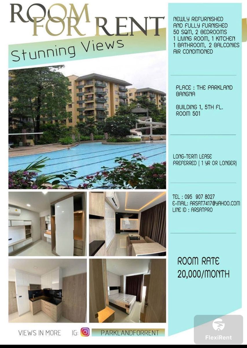 The Parkland Bangna 2 Bedroom | ready to move.